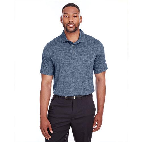 596801 Puma Golf Men's Icon Heather Polo Peacoat Color