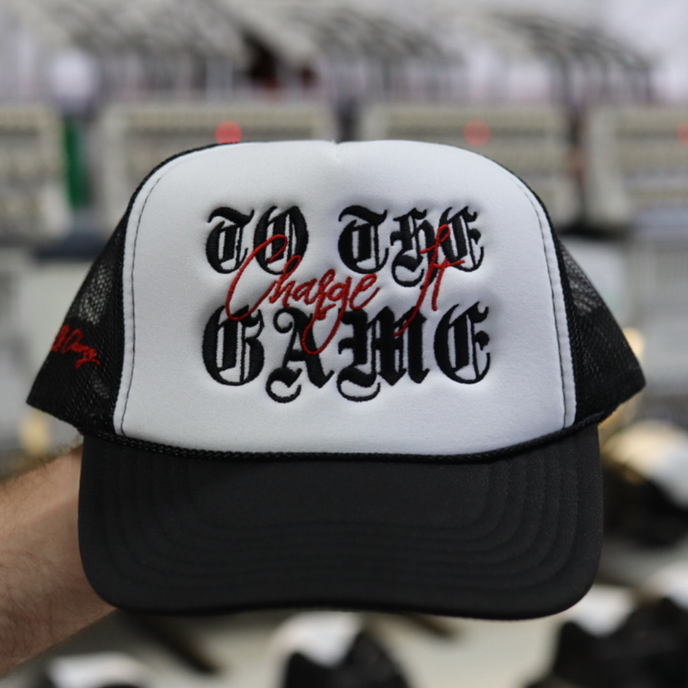 Overlapping Embroidery Technique on Trucker cap