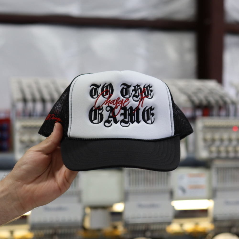 Overlapping Embroidery Technique on Trucker cap