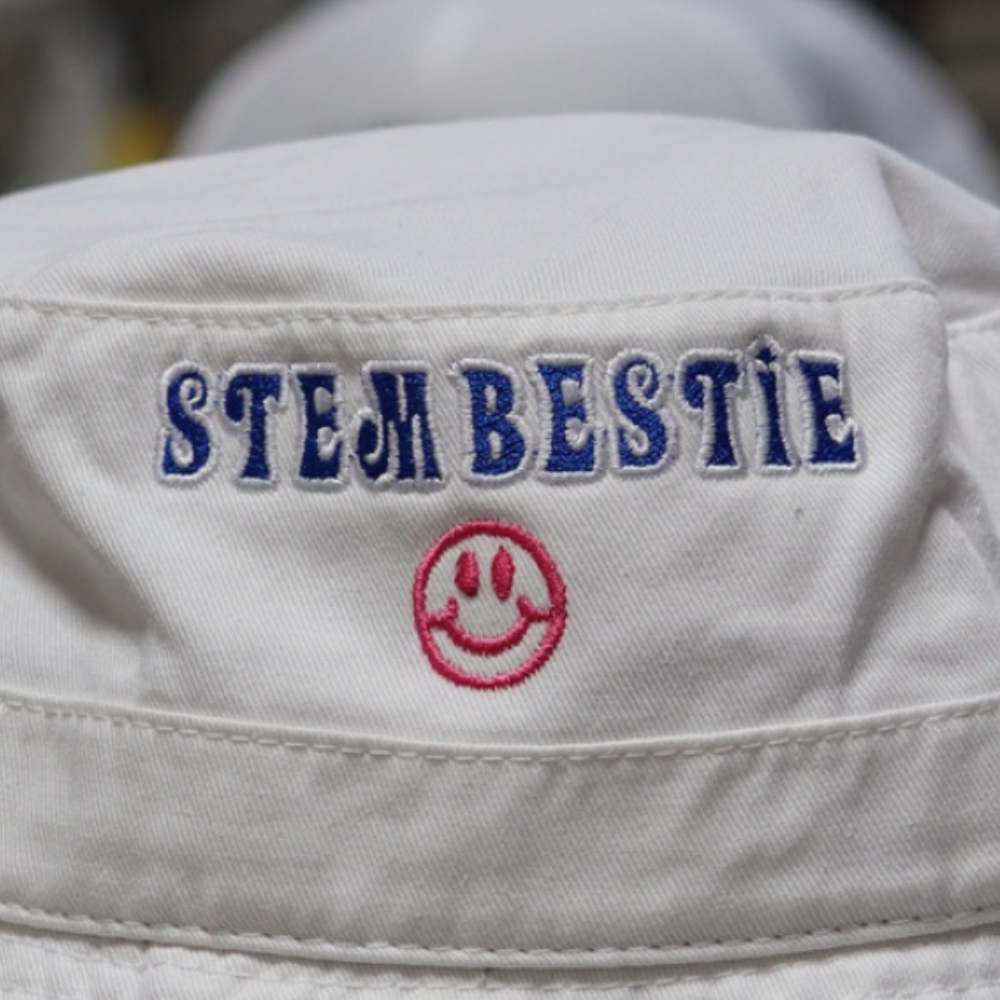 customized embroidered STEM Bestie bucket hat