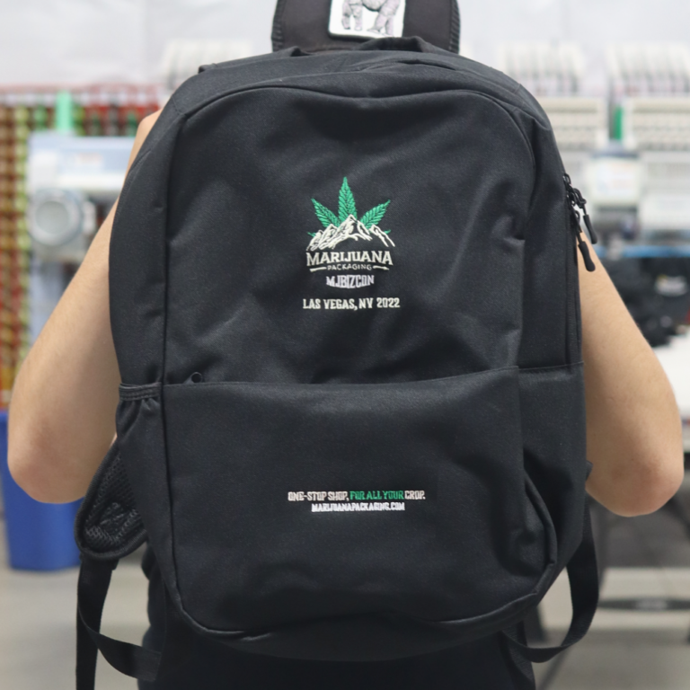 custom embroidered backpack