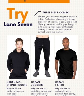 Bella & Canvas Samples pack lane seven: featuring urban-style hoodie, oversized jogger, and midweight shirt - designed for streetwear enthusiasts.