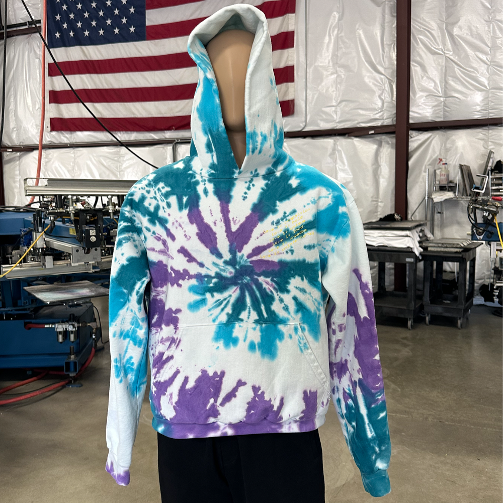 Custom Screen Printed Tie-Dye Sweatshirt