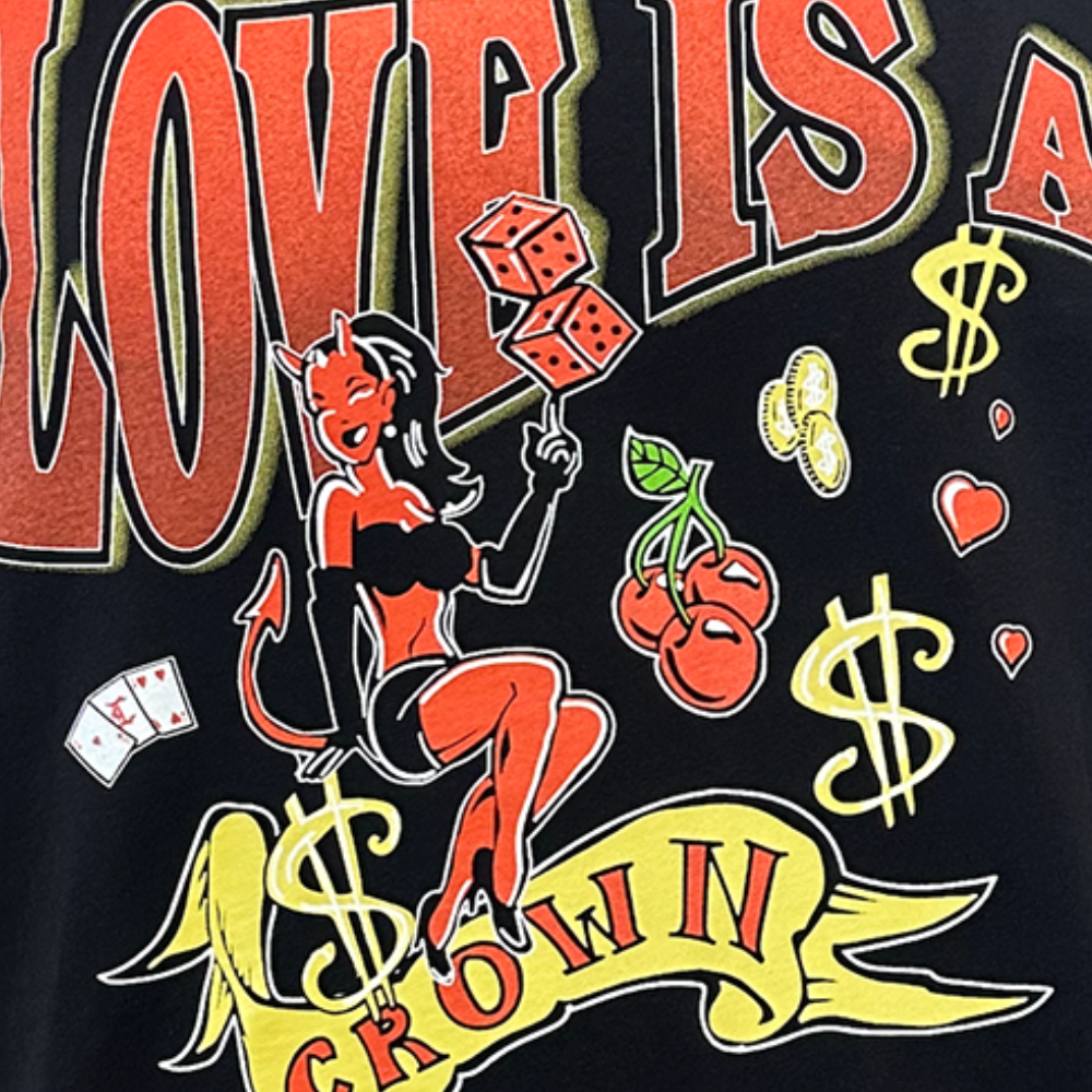 Love is a Gamble Simulated Screen Print Tees